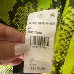 Off-White women's leather snakeskin suit